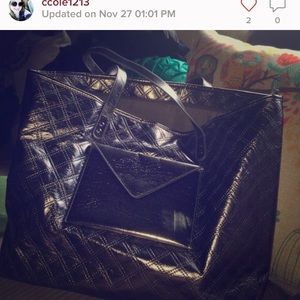 Metallic bath and body works bag, in good shape